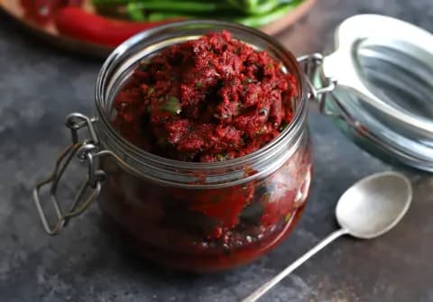 Lahsun (Garlic) Chutney - Laxmi Misthan Bhandar, Jaipur