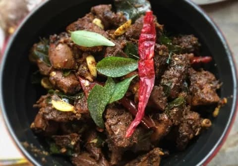 Mutton Liver Roast - Kayees Rahmathulla Cafe, Mattancherry, Kochi