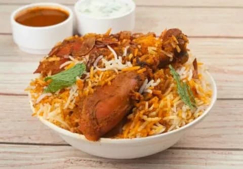 Chicken Biryani (Full -2 Pcs)- Arbab Riyaan Hotel, Tolichowki, Hyderabad