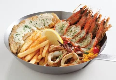Seafood Platter with French Fried - Little Maxim's Seafood Restaurant, Kochi