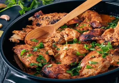 Garlic Chicken - Kale Da Dhaba, Amritsar