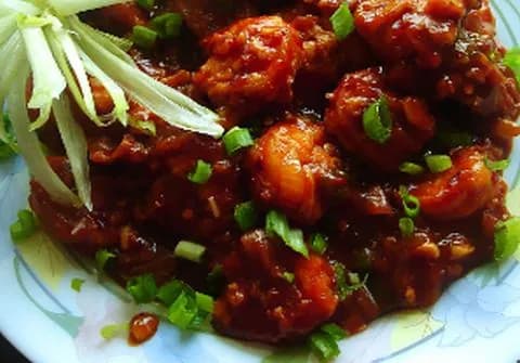 Prawns Pakoda with Hot Garlic Sauce - Mandar, Hyderabad