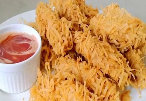 Crispy Thread Chicken (Cafe 555 Special) - Cafe 555, Hyderabad