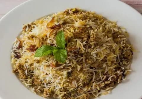 Full Mutton Kheema Biryani - Cafe 555, Hyderabad